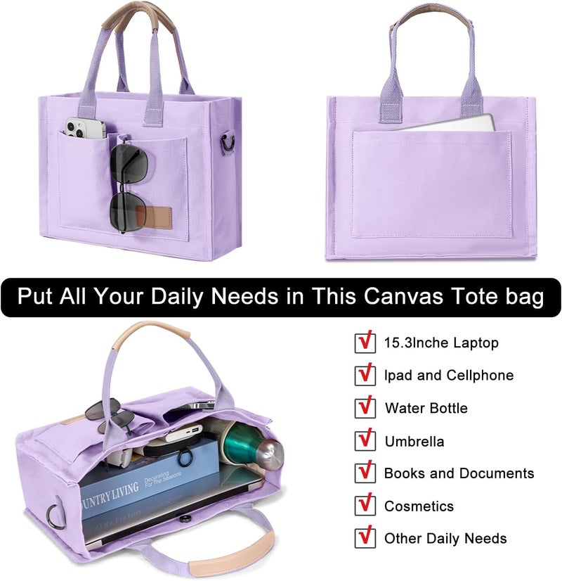 GASSDA Tote Bags for Women Canvas Tote Purse Crossbody with Pockets Top Handle Shoulder Satchel Bag for Women - Image 4